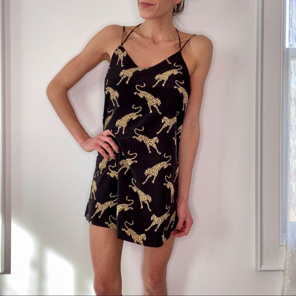 June & Hudson Leopard Print Womens Mini Dress (XS)